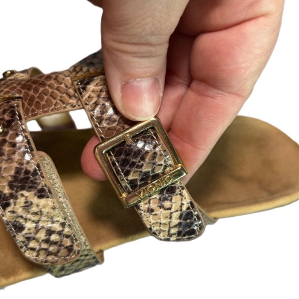 Vionic Slip On Snake Print Wedge Sandal - image 8